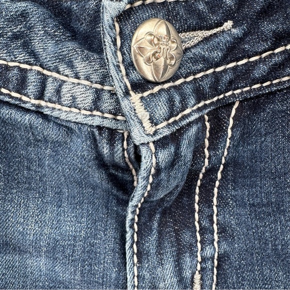 Vintage Y2k Miss Me Wilde Aztec Embroidered Diamond Mid-Rise Bootcut Jeans 31x34 - Picture 8 of 13